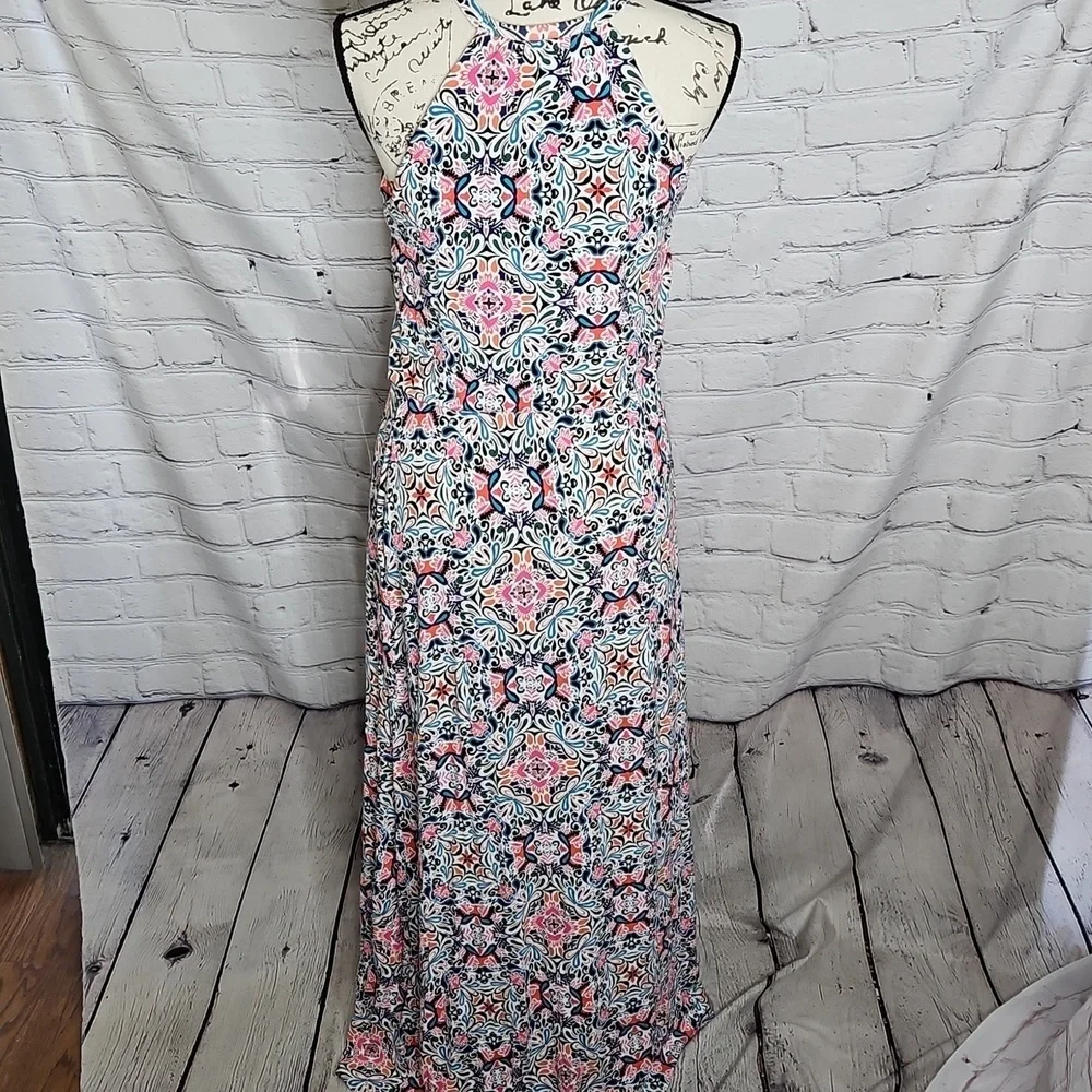 Cynthia Rowley Floral Halter Maxi Dress Size Small - Picture 3 of 6